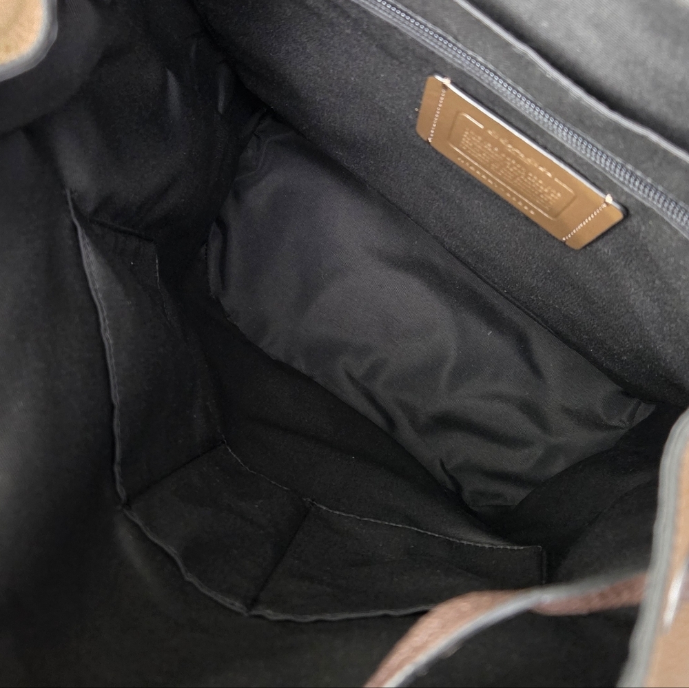 LIKE NEW COACH HUDSON BACKPACK BAG IN COLORBLOCK - GUNMETAL TOBACCO MAHOGANY - Picture 7 of 9
